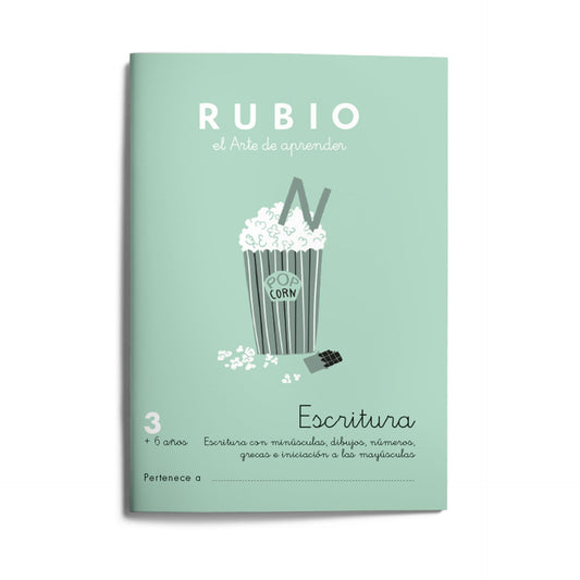 3 Escritura RUBIO | Escritura con minúsculas e iniciación a las mayúsculas | + 6 años