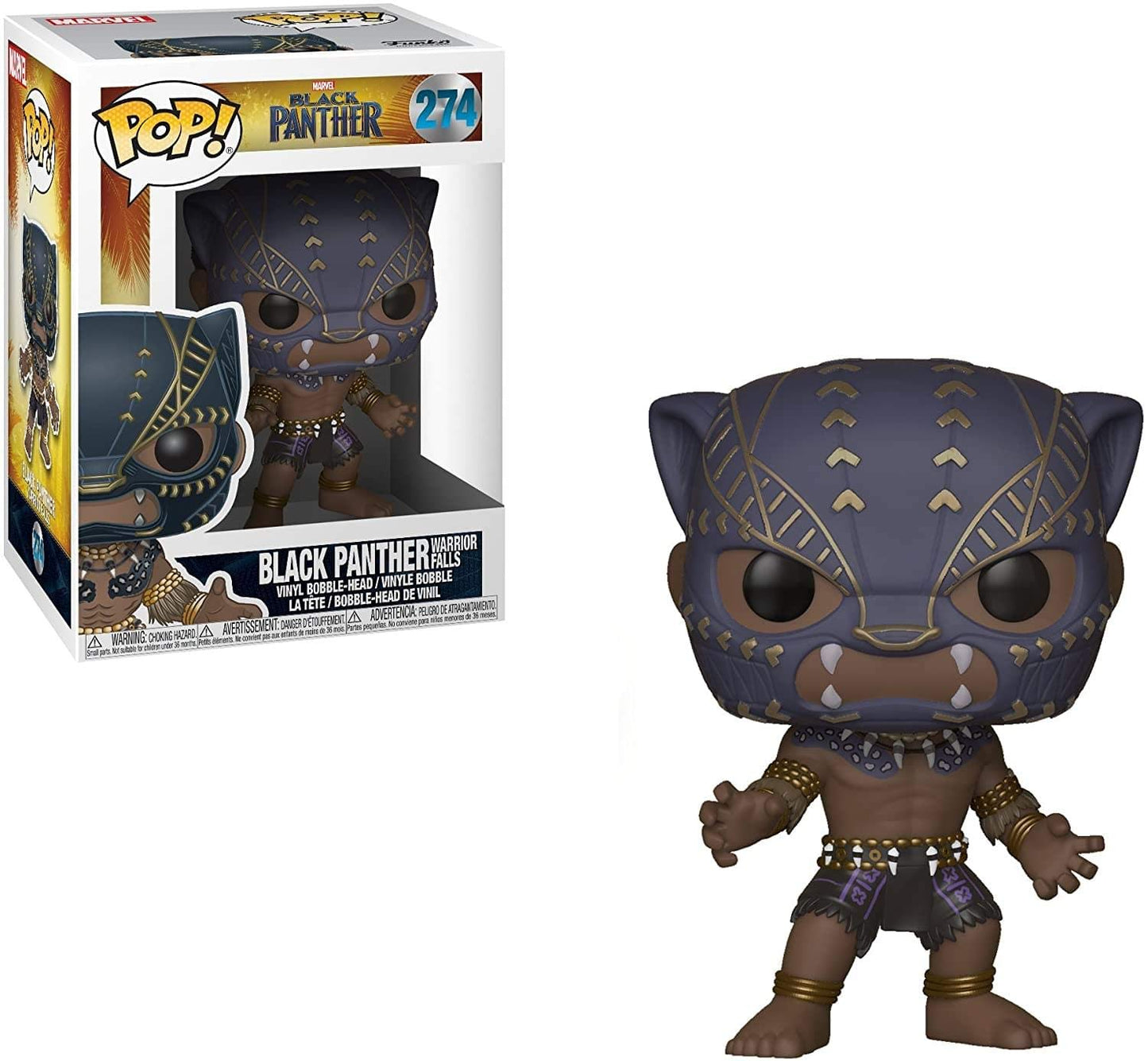 Funko Pop! Marvel: Black Panther Movie - Black Panther (Warrior Falls) Collectible Figura