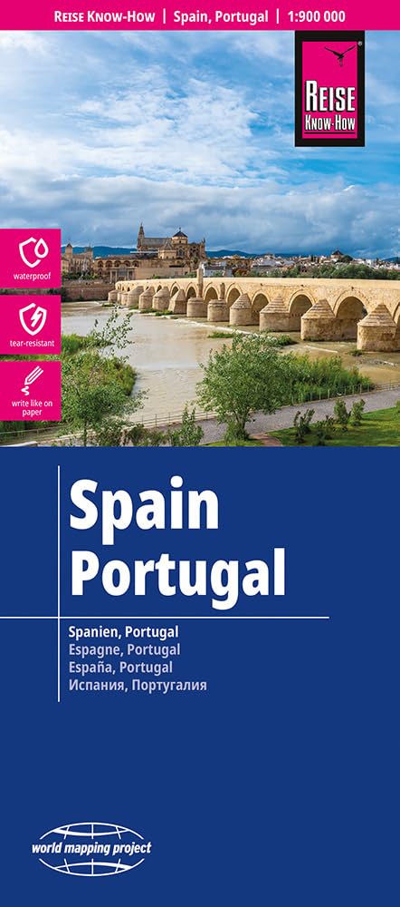 Libro: Reise Know-How Landkarte Spanien, Portugal | Spain, Portugal (1:900.000): reiß- und wasserfest (world mapping project)