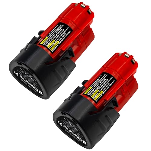Batería-de-repuesto-Bmcot-(2-paquetes-de-4,0-Ah)-compatible-con-Milwaukee-M12-de-12-V-(iones-de-litio,-48-11-2420,-48-11-2440,-48-11-2402,-48-11-2411-y-48-11-2412)-para-herramientas-eléctricas-inalámbricas.
