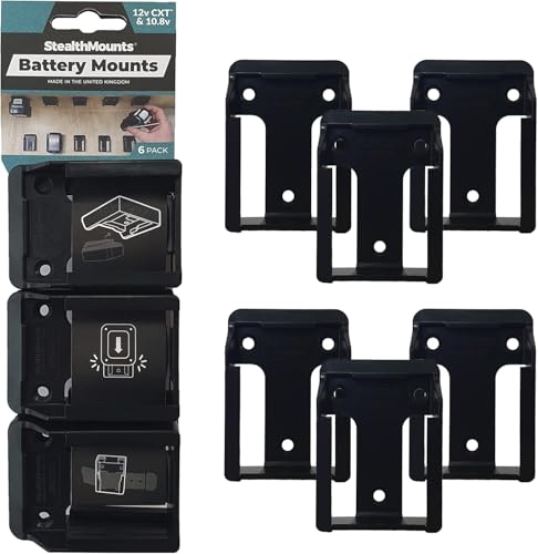 Soporte-de-batería-StealthMounts-compatible-con-Makita-12V-CXT-(paquete-de-6)---Negro-|-Soportes-de-batería-StealthMounts-|-Fabricado-en-el-Reino-Unido