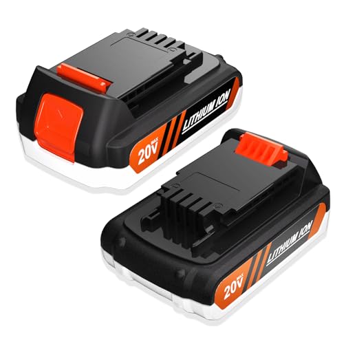 Batería-de-repuesto-LBXR20-de-20-V-máx.-para-Black-&-Decker-(2-unidades,-20-V,-3,0-Ah),-compatible-con-LBXR2520,-LBXR2020,-LBX20,-LB2X4020,-LB2X3020,-LCC221,-LST522,-LST201,-LST220-y-LST300.