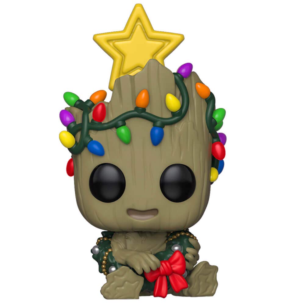 Funko Pop! Marvel: Navidad - Groot with Wreath, Multicolor