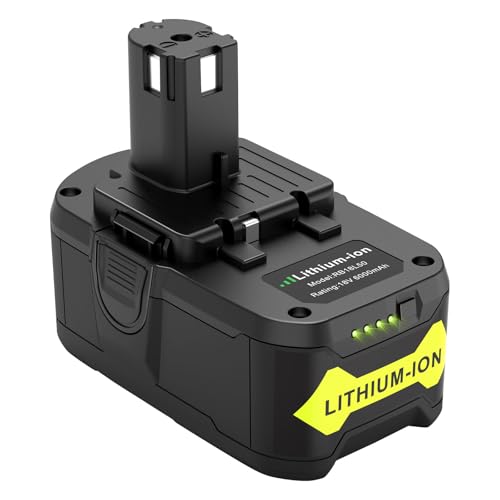 Batería-de-litio-Djsanu-RB18L50-de-6,0-Ah-y-18-voltios-para-Ryobi-de-18-V.-Batería-de-litio-de-alta-capacidad,-larga-duración,-potente-carga-rápida-con-LED.-Compatible-con-P102,-P103,-P104,-P105,-P107,-P108-y-P109.