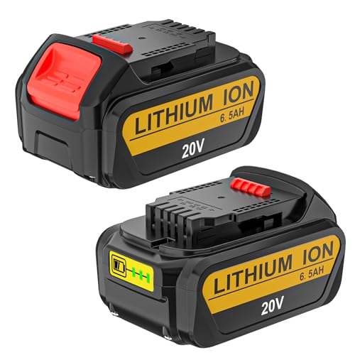 Paquete-de-2-baterías-de-repuesto-de-iones-de-litio-de-6,5-Ah-compatibles-con-herramientas-eléctricas-inalámbricas-DeWalt-20-V-MAX-DCB204-DCB203-DCB200-2-DCB201-DCB180-DCD985B-de-la-serie-DCD/DCF/DCG.