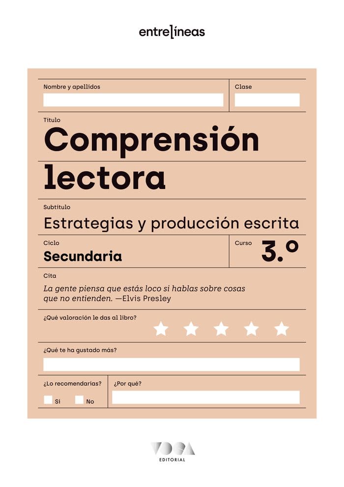 Libro: Entrelíneas 3. Comprensión lectora, estrategias y producción escrita