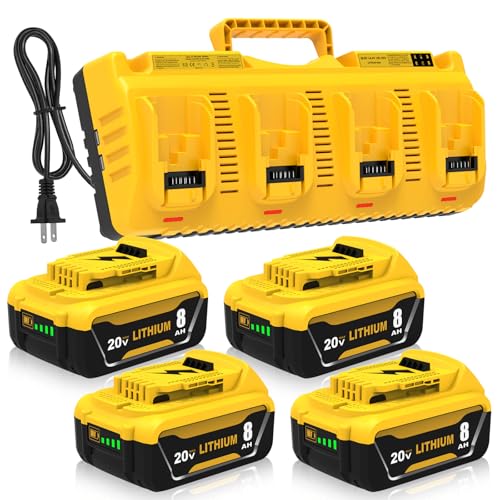 Paquete-de-4-baterías-de-repuesto-DCB206-de-8,0-Ah-para-Dewalt-20-V-Max-y-cargador-de-4-puertos-compatible-con-la-batería-de-iones-de-litio-Dewalt-de-20-V,-DCB207,-DCB204,-DCB200,-DCB201-y-DCB203.