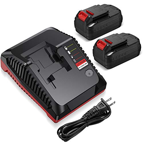 Cargador-de-repuesto-de-18-V-compatible-con-PCXMVC-PCMVC-para-herramienta-eléctrica-inalámbrica-Porter-Cable,-batería-de-iones-de-litio,-NiCd-y-NiMH,-paquete-de-2-baterías-de-repuesto-mejoradas-de-18-V-y-4000-mAh.