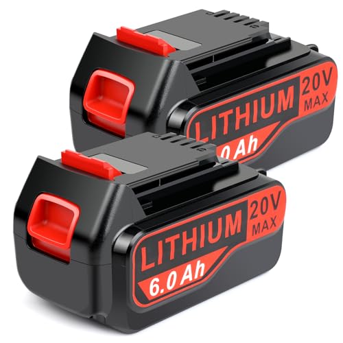Batería-de-repuesto-Djsanu-de-20-V-máx.,-6000-mAh,-para-Black+Decker-de-20-V-(2-paquetes,-20-V,-de-litio,-para-LBX4020,-LBXR20,-LBXR2020),-compatible-con-herramientas-eléctricas-inalámbricas-Black+Decker-de-20-V-y-cargador.