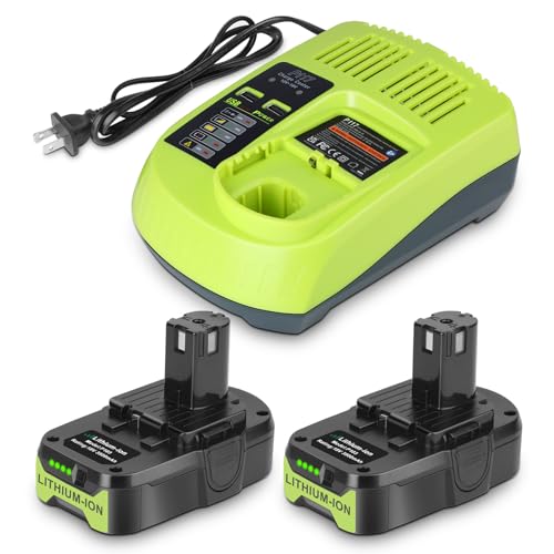 REACELL---Paquete-de-2-baterías-y-cargador-P102-de-18-V-y-3,5-Ah,-compatibles-con-Ryobi-de-18-V-(P108,-P103,-P197-y-P189)-y-con-cargador-P117.-Compatibles-con-herramientas-inalámbricas-Ryobi-de-18-V.