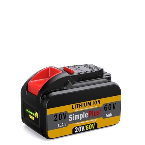 Batería-Simple-Plus+-de-60-V,-15-Ah,-60-V-máx.,-de-repuesto-para-DCB606,-DCB609,-DCB612,-compatible-con-herramientas-eléctricas-Dewalt-Flexvolt-de-20-V/60-V.