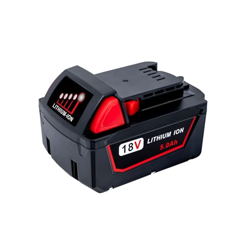 Reemplazo-de-batería-para-Milwaukee-M18-(batería-de-5.0-Ah-y-cargador-combinado),-compatible-con-herramientas-eléctricas-inalámbricas-Milwaukee-M18-(batería-de-litio-de-18-V).
