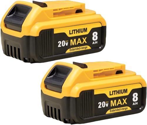 YAYETUR-2-paquetes-de-8000-mAh-DCB206-de-repuesto-para-batería-de-iones-de-litio-Dewalt-20-V-Max-compatible-con-la-batería-Dewalt-DCB206-DCB201-DCB203-DCB207-DCB205-DCB204-Series-Herramientas-eléctricas