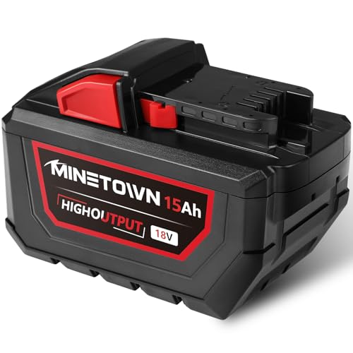 Batería-de-litio-MineTown-de-18-V-y-15-Ah-para-Milwaukee-M18,-compatible-con-herramientas-inalámbricas-Milwaukee-M18-y-cargador.
