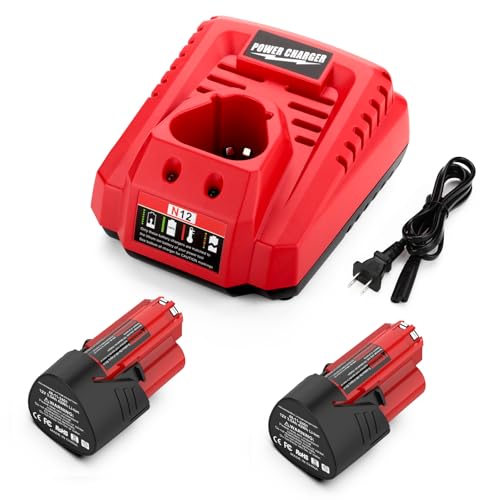 SJZNHFTOLO---Paquete-de-2-baterías-de-litio-de-repuesto-de-3500-mAh-y-12-V-para-Milwaukee-M12-+-cargador-para-Milwaukee-M12