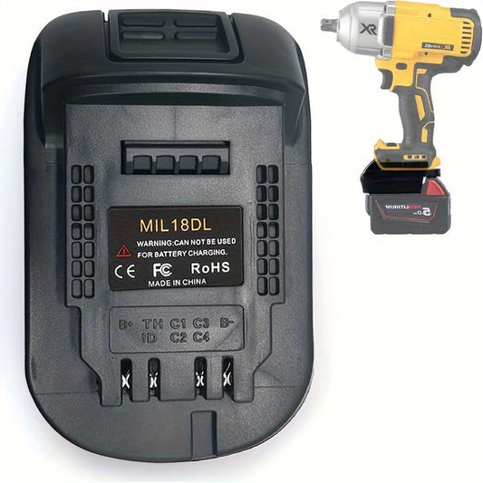 Adaptador-de-batería-FDBIEBCV-MIL18DL-para-baterías-de-litio-Milwaukee-M18-de-18-V-a-Dewalt-de-18-V-a-20-V-máx.