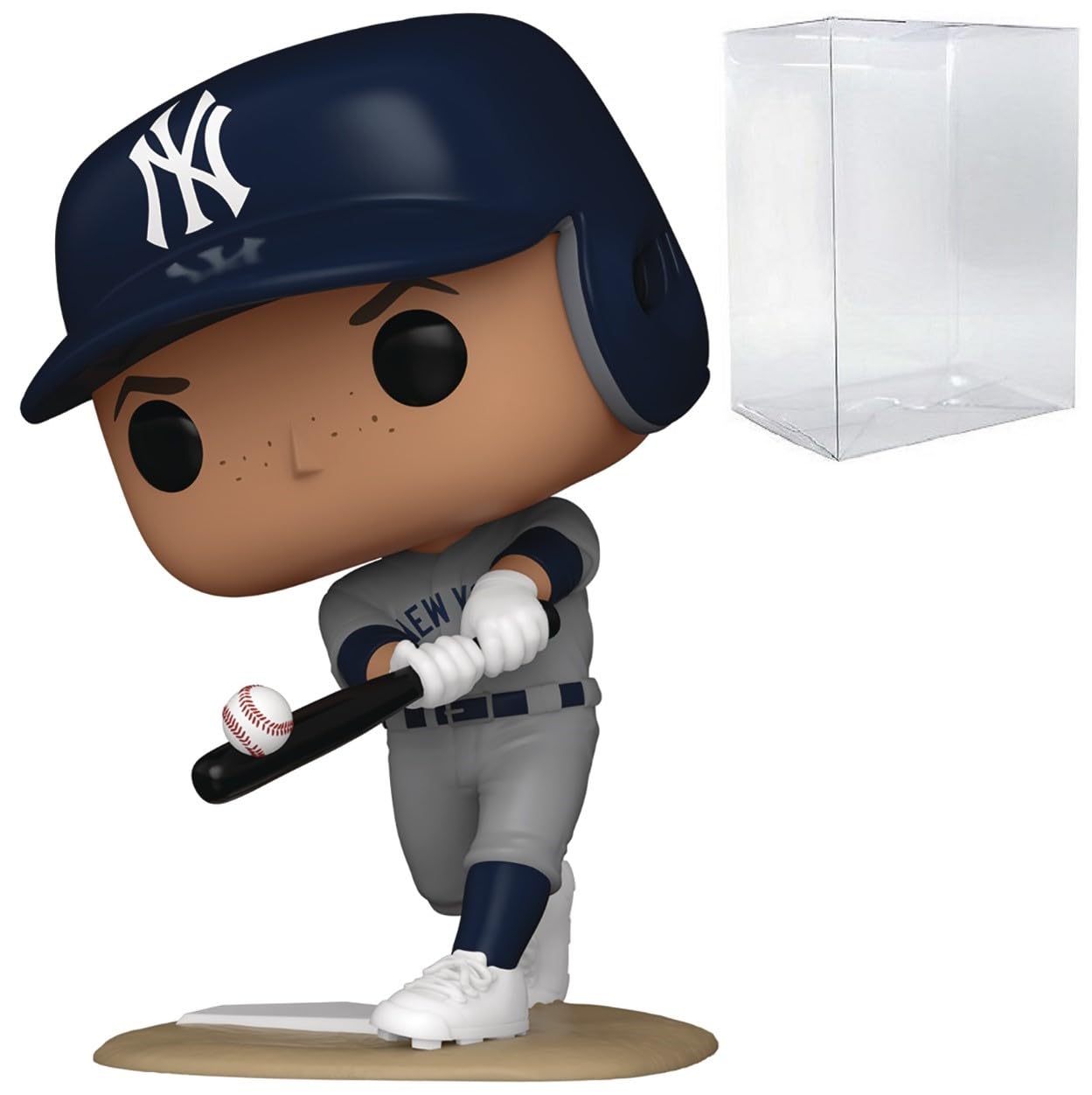 Funko Pop: POP MLB: Yankees - Aaron Judge (Away Jersey) Funko Figura de Vinilo (Bundled with Compatible Box Protector Case), Multicolor, 3.75 Pulgadas
