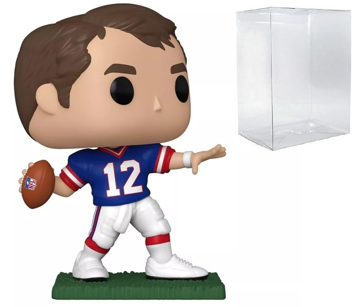 Funko Pop: POP Football Legends: Bills - Jim Kelly Funko Figura de Vinilo (Bundled with Compatible Box Protector Case), Multicolor, 3.75 Pulgadas