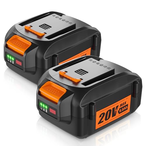 NEPOWILL---Paquete-de-2-baterías-de-repuesto-de-20-V-y-6-Ah-para-Worx-(20-V),-compatibles-con-Worx-WA3578,-WA3575,-WA3520-y-WA3525.-Compatibles-con-herramientas-inalámbricas-de-20-V:-WG630,-WG322,-WG543-y-WG163.