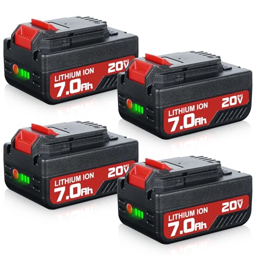 GROWFEAT---Paquete-de-4-baterías-de-iones-de-litio-de-7,0-Ah-para-Porter-Cable-(20-V),-compatible-con-Porter-Cable-(20-V),-PCC685L,-PCC680L,-PCC682L,-PCC685LP