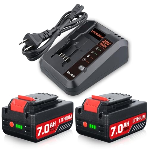 Repuesto-para-batería-y-cargador-Porter-Cable-de-20-V-(2-unidades,-7,0-Ah)-y-cargador-PCC692L.-Compatible-con-herramientas-eléctricas-inalámbricas-de-20-V:-PCC685L,-PCC685LP,-PCC680L,-PCC682L,-PCC600-y-PCC640.