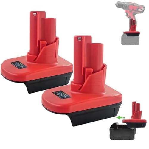Adaptador-de-batería-YUHDWRE-MIL18M12-para-Milwaukee-M-18-a-M-12,-convertidor-de-batería-para-herramientas-eléctricas-Milwaukee-de-18-V-a-12-V-(paquete-de-2)