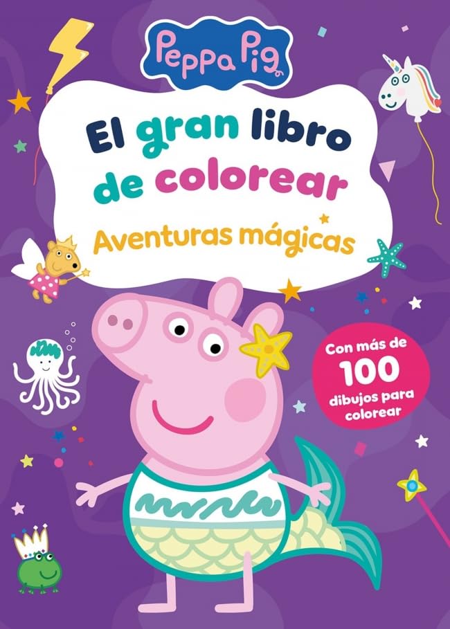 Libro: El gran libro de colorear. Aventuras mágicas (Peppa Pig. Actividades): Con más de 100 dibujos para colorear