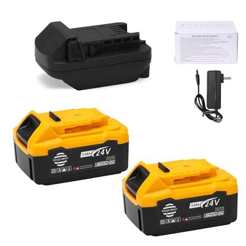 Paquete-de-2-baterías-de-iones-de-litio-de-24-V-y-5-Ah-para-Dewalt-20-V-Max-con-cargador,-compatible-con-herramientas-eléctricas-inalámbricas-DCB206,-DCB200,-DCB201,-DCB204,-de-20-V-Max,-de-iones-de-litio,-de-las-series-DCD/DCF/DCG.