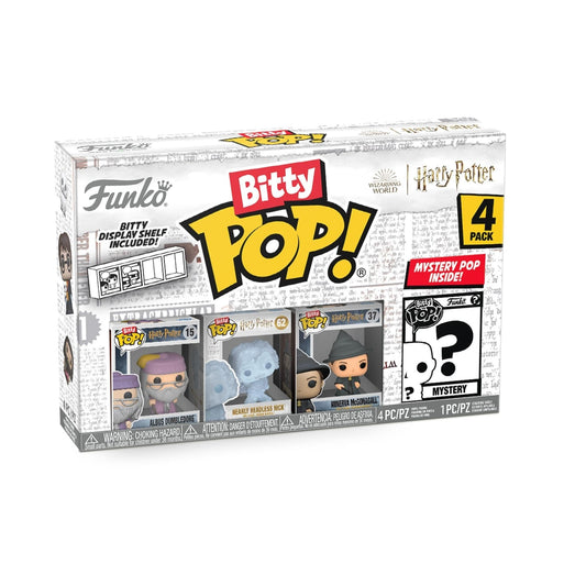 Funko Bitty Pop! Pack de 4: Harry Potter - Dumbledore, Nick, McGonagall