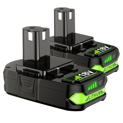 JUNWOOD---Paquete-de-2-baterías-de-repuesto-de-18-V-para-Ryobi-P107-(3,8-Ah,-litio,-18-V)-ONE+-Plus-P102-P103-P104-P105-P107-P108-P109-P190-P191-P122-(P107-3,8)