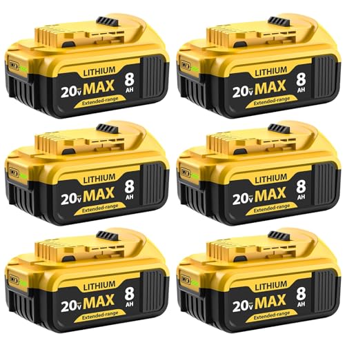 qamqfsou---Paquete-de-6-baterías-de-repuesto-de-larga-duración-de-8000-mAh-para-Dewalt-20-V-Max.-Compatible-con-Dewalt-20-V-DCB200-DCB201-DCB203-DCB205-DCB206.-Compatible-con-herramientas-y-cargadores-de-la-serie-20-V.