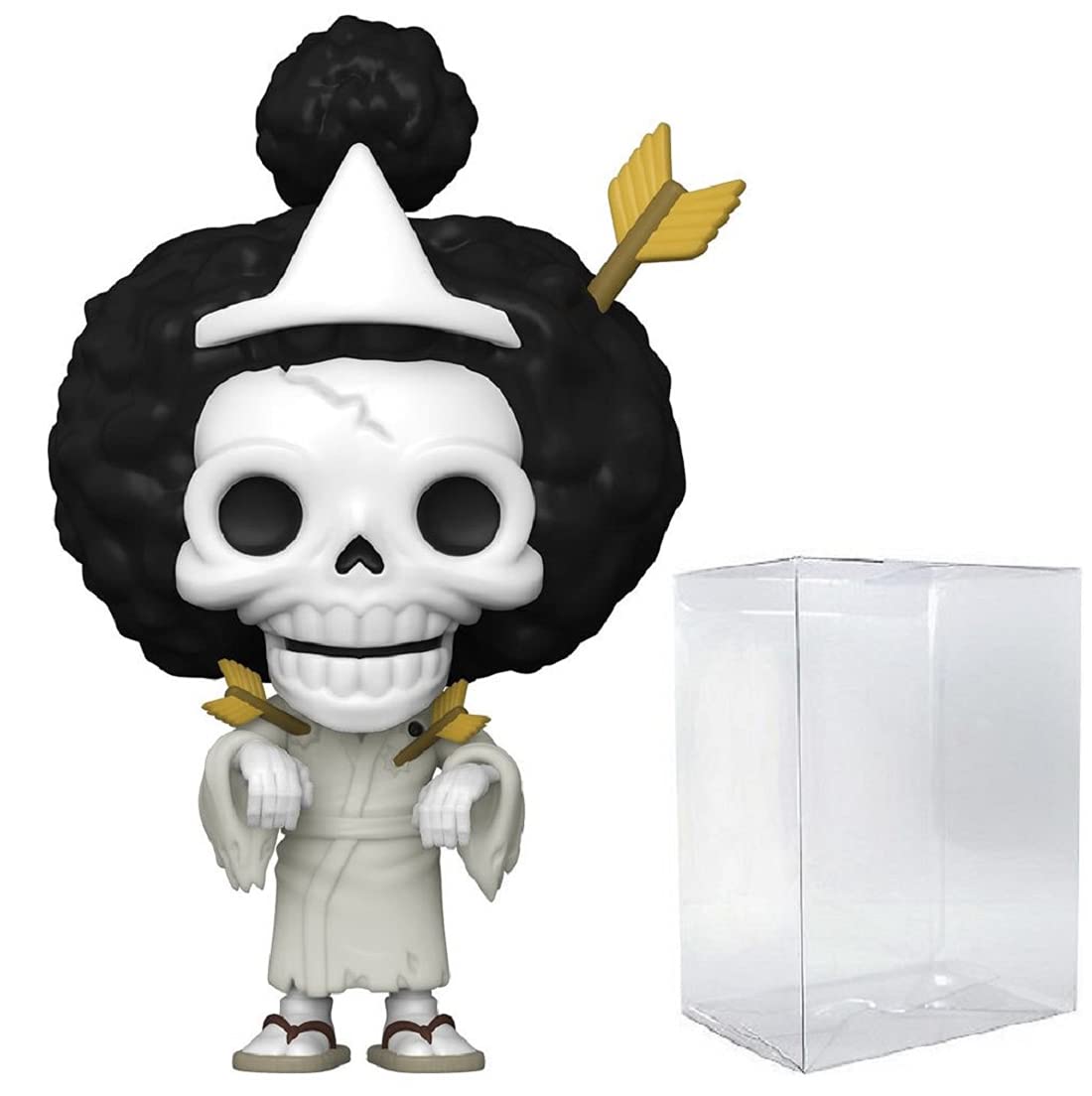 Funko Pop: POP One Piece - Brook [Bonekichi] Funko Pop! Figura de Vinilo (Bundled with Compatible Pop Box Protector Case) Multicolor 3.75 Pulgadas