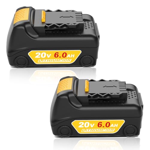 Batería-de-repuesto-mejorada-de-20-V-y-6-Ah-para-Dewalt-20-V-Max-(paquete-de-2),-compatible-con-herramientas-eléctricas-Dewalt-de-20-V-de-la-serie-DCD/DCF/DCG-(amarilla).