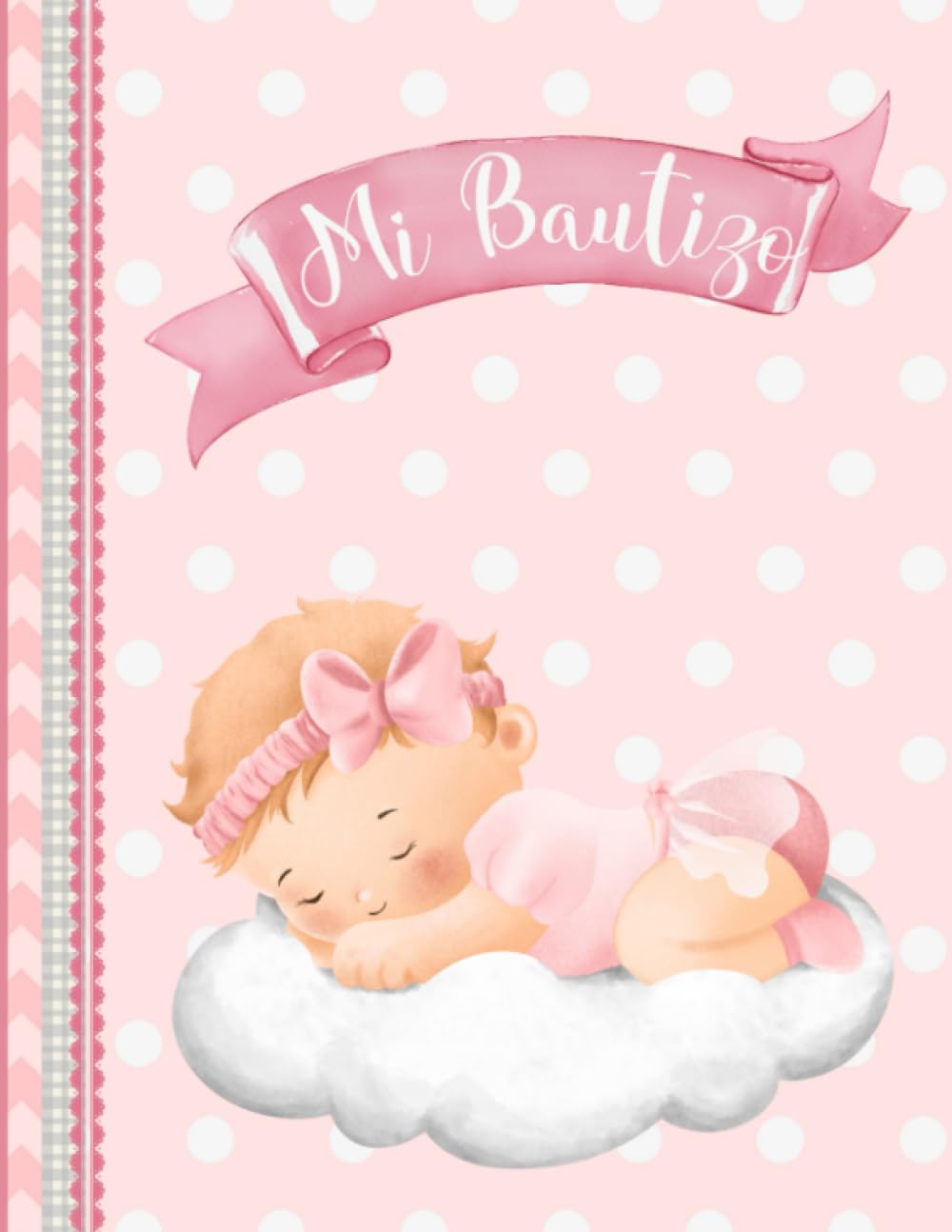 Mi bautizo: Libro firmas y huellas bautizo niña.Libro de invitados y recuerdos bautizo personalizado .Regalo bautizo niña. Album bautizo niña. Album fotos bautizo niña