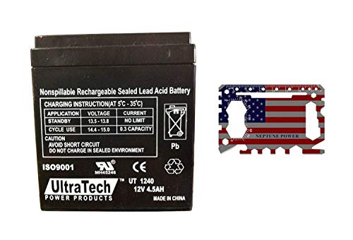 Herramienta-multiusos-Neptune-46-en-1-+-batería-de-plomo-ácido-sellada-UltraTech-UT-1240-UT-1250-de-12-V-y-4,5-Ah-(1-batería-+-1-herramienta)
