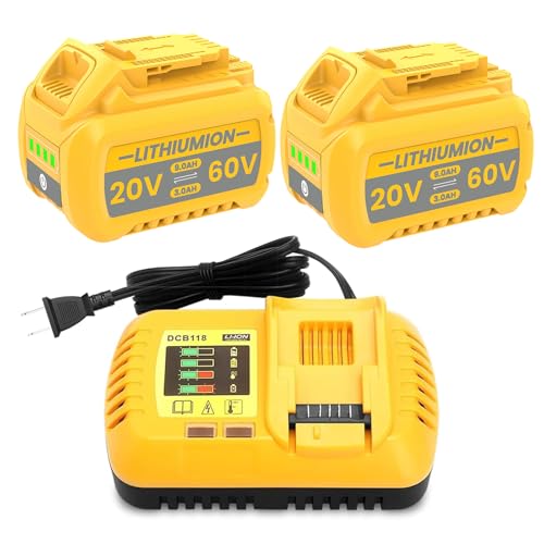 JUNWOOD---Batería-de-repuesto-de-9,0-Ah-(2-unidades)-para-Dewalt-de-20-V-y-60-V-y-cargador-DCB112,-compatible-con-DCB609,-DCB606,-DCB612,-DCB200,-DCB201,-DCB203,-DCB204,-DCB206,-DCB207-y-DCB209.