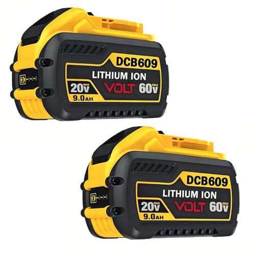 Xmenany-9000-mAh-20-V/60-V-MÁX.-Compatible-con-batería-de-litio-DEWALT-60-V-Flex-Volt-DCB606-DCB609-DCB612.-Reemplazo-para-herramientas-DeWalt-20-V/60-V-(paquete-de-2).