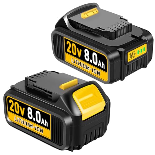Paquete-de-2-baterías-de-litio-de-8000-mAh-y-20-V-de-repuesto-para-Dewalt-(20-V),-compatible-con-herramientas-eléctricas-inalámbricas-Dewalt-DCB206,-DCB204,-DCB200-y-DCB180.