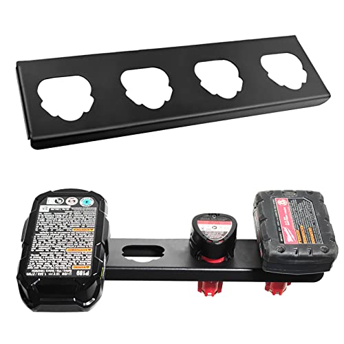 Soporte-de-batería-metálico-Yamto-de-4-ranuras-para-baterías-Milwaukee-y-Makita-de-12-V,-resistente-soporte-de-pared-de-acero.
