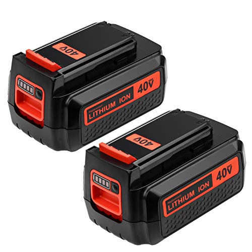 Batería-de-repuesto-LBX2540-de-iones-de-litio-de-3600-mAh-y-40-voltios-(paquete-de-2)-compatible-con-herramientas-Black-and-Decker-de-40-V-(LBX2540,-LBX1540,-LBX2040,-LBXR36,-LBXR2036,-LBXR36-2,-LST540,-LCS1240,-LST136W-Power+-Tools-(roja)