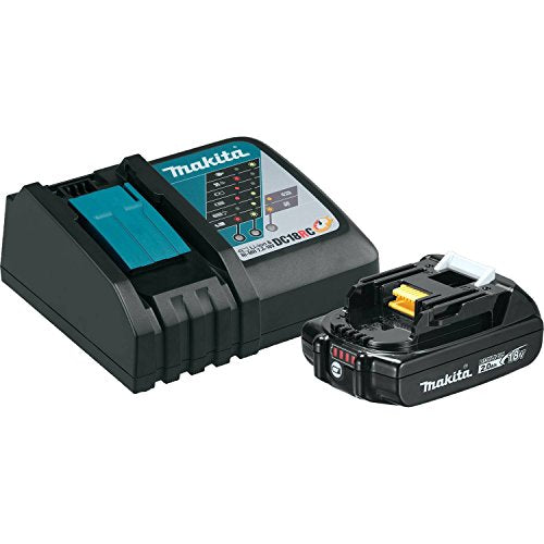 Paquete-de-inicio-de-batería-compacta-de-iones-de-litio-Makita-BL1820BDC1-con-cargador,-18-V,-color-negro,-2-Ah