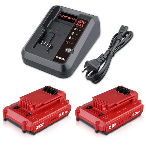 Paquete-de-2-baterías-PCC680L-de-20-V-y-cargador-PCC692L-de-3,0-Ah-para-Porter-Cable,-batería-de-litio-de-20-V,-compatible-con-Porter-Cable,-PCC680L,-PCC682L,-PCC685LP,-PCC681L,-PCC660B,-PCC790B.