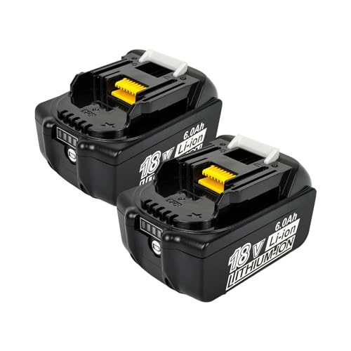 CKSTAYIL---2-paquetes-de-baterías-de-repuesto-de-6,0-Ah-y-18-V-para-Makita-(18-V),-compatibles-con-Makita-BL1860,-BL1820,-1830B,-1840B-y-1850B.-Compatibles-con-cargadores-originales-Makita-de-18-V.