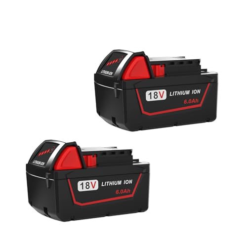 Paquete-de-2-baterías-Volvmakz-de-6.0-Ah-de-repuesto-para-M18-(48-11-1860-y-48-11-1850),-compatible-con-herramientas-eléctricas-inalámbricas-Milwaukee-M18-de-18-V.