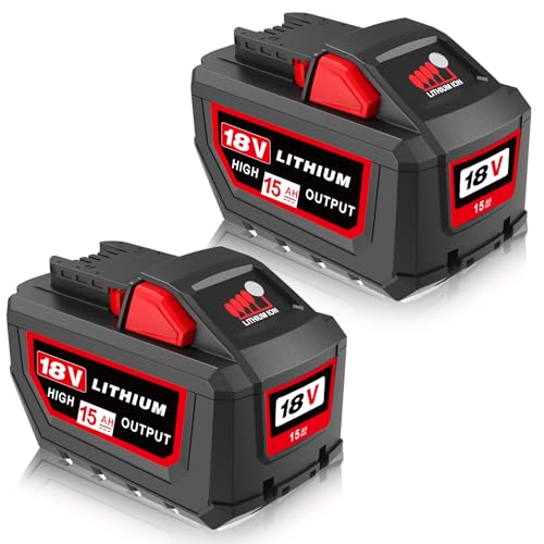 HOCHSTERN---Batería-de-repuesto-mejorada-de-15,0-Ah-para-Milwaukee-M-18,-compatible-con-baterías-Milwaukee-de-18-V-(48-11-1880,-48-11-1850-y-48-11-1860),-herramientas-eléctricas-inalámbricas-de-18-voltios-y-cargadores-(paquete-de-2)