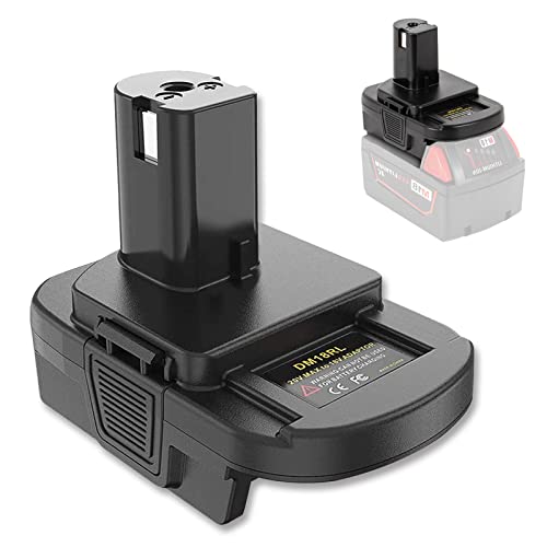 Adaptador-de-batería-DM18RL-para-baterías-de-litio-Dewalt-de-18-V-20-V-y-Milwaukee-M18-de-18-V.-Compatible-con-herramientas-eléctricas-inalámbricas-Ryobi-ONE+-de-18-V-y-con-puerto-de-salida-USB.