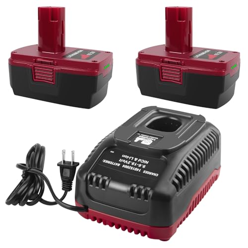 TREE.NB---Batería-de-repuesto-(2-unidades,-6,0-Ah,-19,2-V)-para-Craftsman-y-cargador-compatible-con-herramientas-eléctricas-inalámbricas-de-litio-C3-XCP-11375-11376-130279003-1323903-1323517