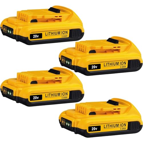 Batería-de-repuesto-Simple-Plus+-(4-paquetes,-20-V,-3,0-Ah)-para-Dewalt-(20-V),-compatible-con-herramientas-eléctricas-inalámbricas-Dewalt-DCB200,-DCB205,-DCB206,-DCD,-DCF-y-DCG.