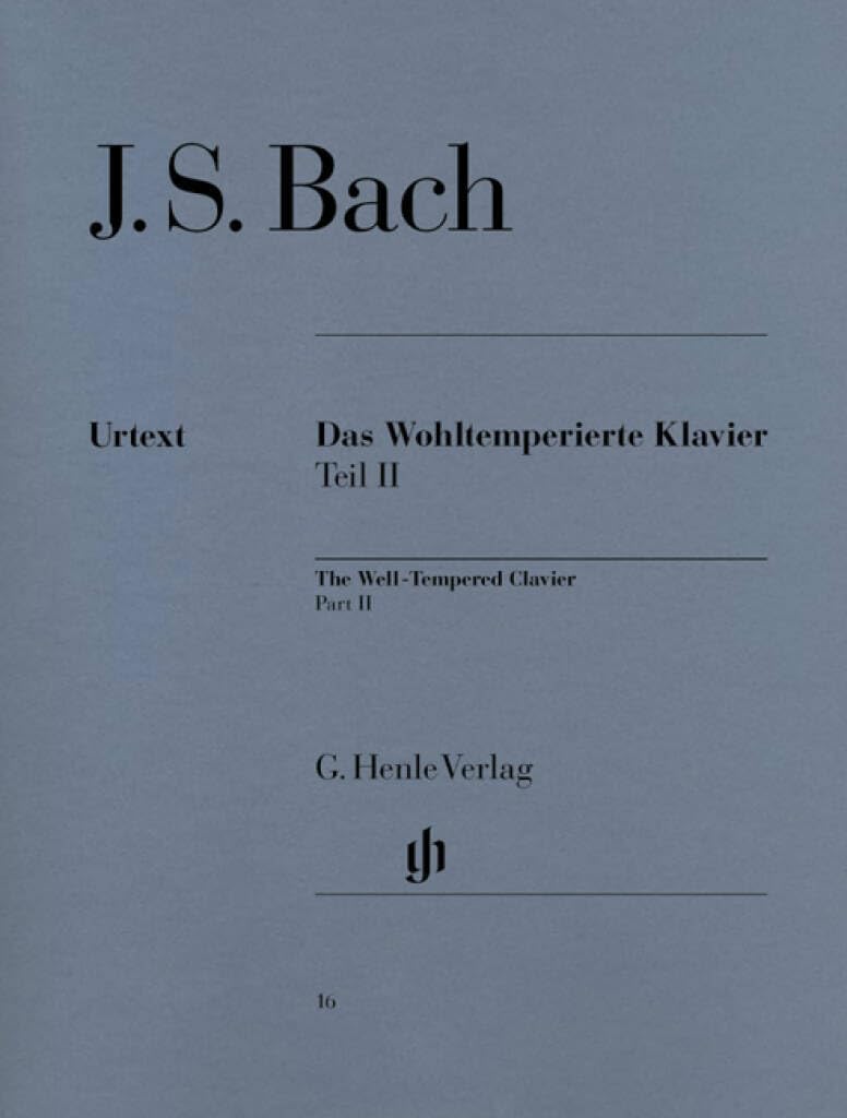 Libro: J.S. Bach The Well Tempered Clavier Part II | Piano Sheet Music Book BWV 870-893 Urtext Edition | Advanced Baroque Piano Songbook for Students and Teachers | Multilingual Fingered Study Edition