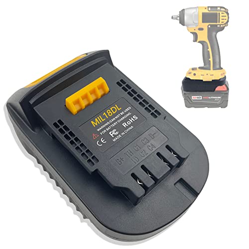 Adaptador-de-batería-MIL18DL-compatible-con-batería-de-litio-Milwaukee-M18-de-18-V.-Compatible-con-herramientas-eléctricas-inalámbricas-Dewalt-de-20-V.-Convierte-baterías-Milwaukee-en-baterías-Dewalt.